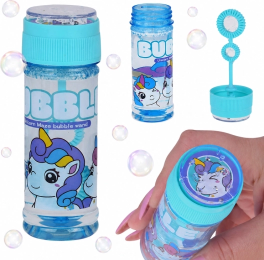 Unicorn Bubble Solution 65 ml with Maze Game