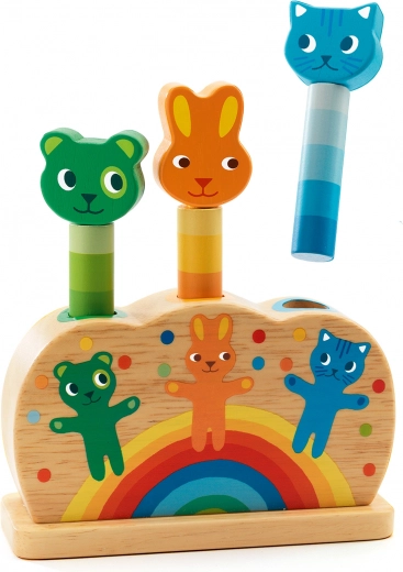 Дървена играчка Подскачащи животни Djeco
