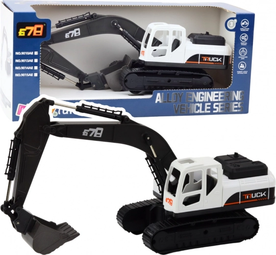 Large Track Excavator with Metal Bucket and Moving Joints