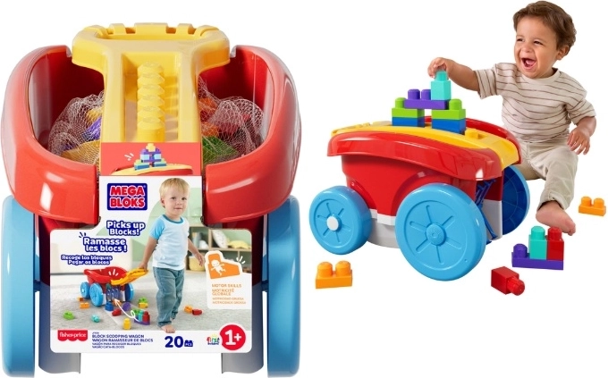 Mega Bloks Block Wagon with 20 Pieces
