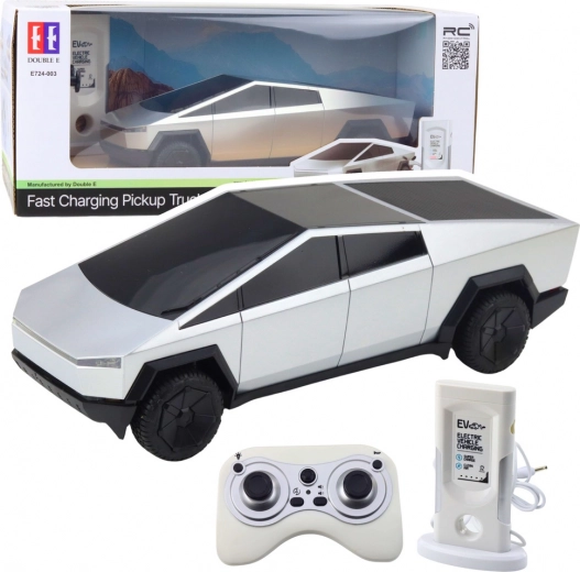 RC пикап с дистанционно управление, сребърен – 4 режима на движение и LED