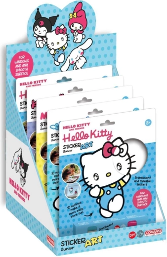 Window Stickers and Coloring Set with Paints Hello Kitty and Kuromi (2 designs), 19 × 23 cm