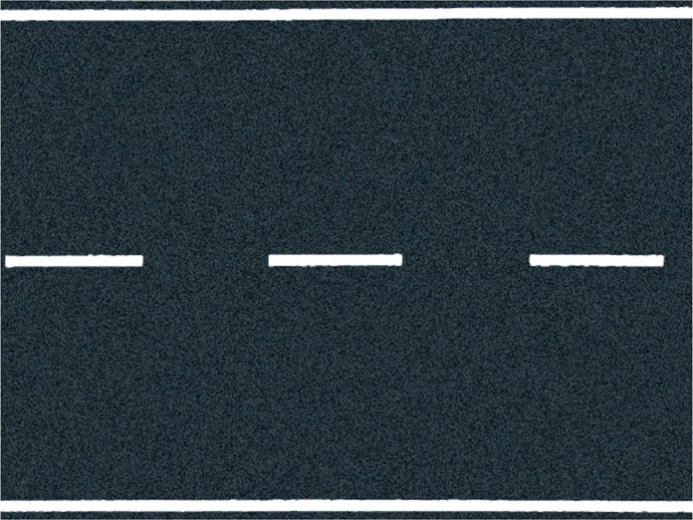 Model road with black asphalt 100x6.6 cm