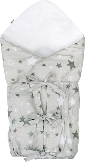 Classic Lace-Up Swaddle Wrap New Baby Grey Stars