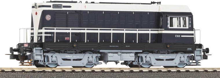 Diesel locomotive T435 Hektor ČSD III with sound decoder and digital control – Black and white, without sound