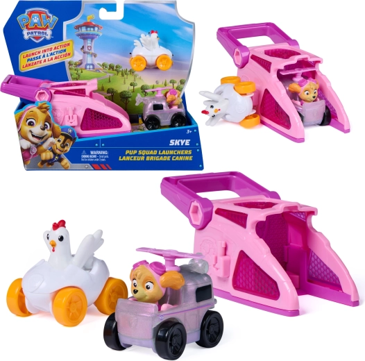 PAW Patrol Pup Squad Skye Launcher with Chickaletta Vehicles