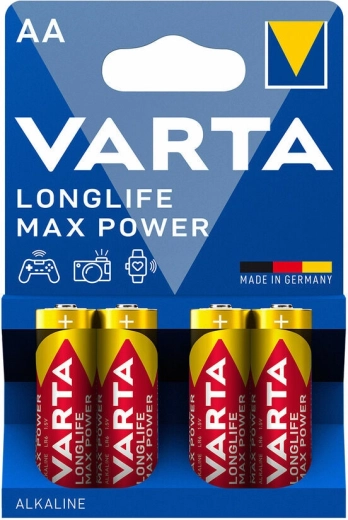 Varta Longlife Max Power alkaline batteries AA, 4 pcs