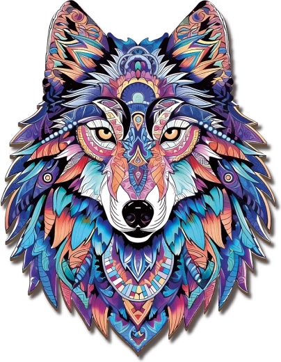2Kids Toys wooden puzzle wolf