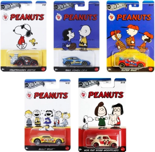 Метална количка HOT WHEELS Silver Series 75 Years PEANUTS