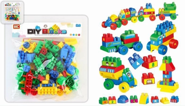 Construction Set for Young Children Mobilo Eco Construction Builder, 92 Pieces