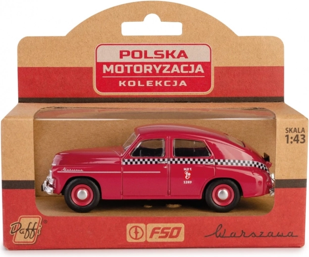 Polish People's Republic vehicle Warsaw M20 taxi cherry