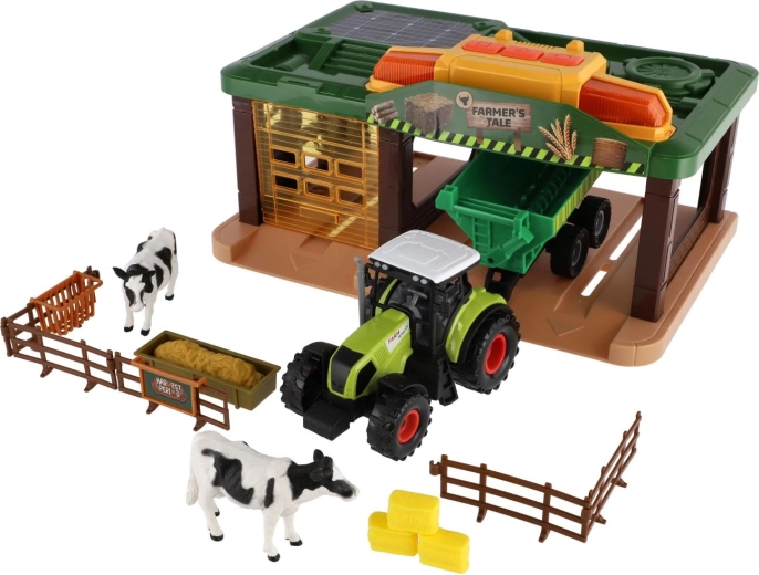 Tractor with trailer for farm work