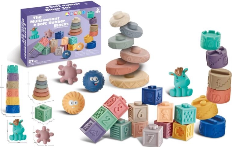 Soft sensory blocks 27 pcs