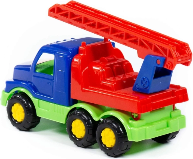 Rotating and extendable ladder for action play