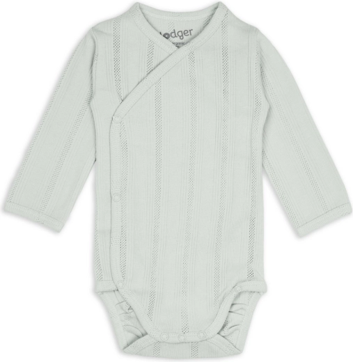 Lodger wrap bodysuit with long sleeves pointelle, size 68