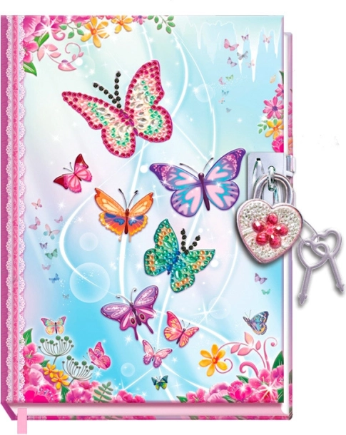 Diary with Butterflies and Lock