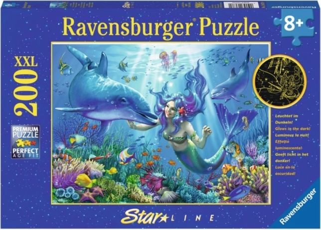 Светещ пъзел Подводен рай XXL 200 части RAVENSBURGER