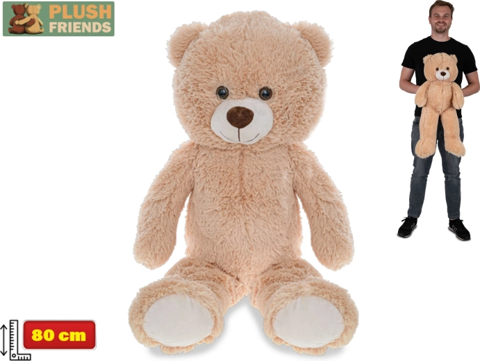 Плюшено мече Plush Friends 80 см – светлокафяво