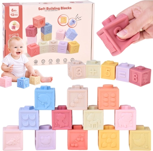 Soft Sensory Cubes - 12 pcs