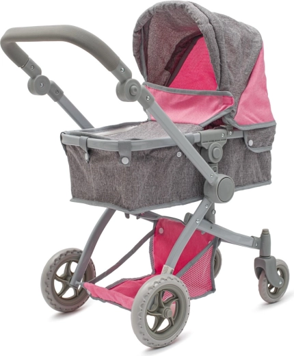 Baby Mix Sophie 2-in-1 Doll Stroller, Pink and Gray
