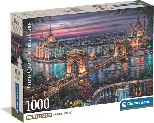 Clementoni Puzzle Compact Lights on the Danube 1000 Pieces