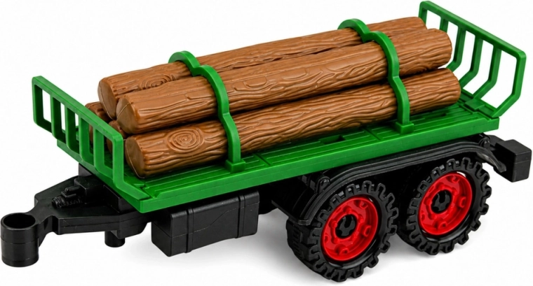 Log trailer with logs for realistic play