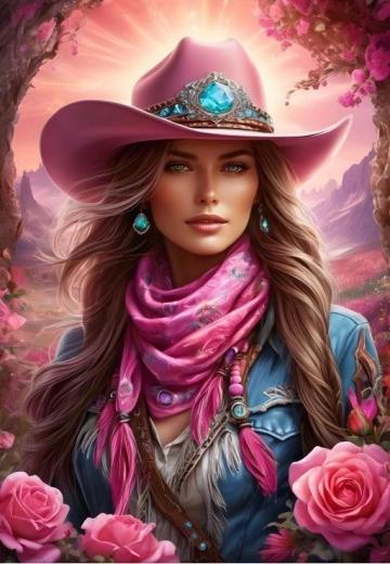 BLUEBIRD puzzle Pink Cowgirl 1000 pieces
