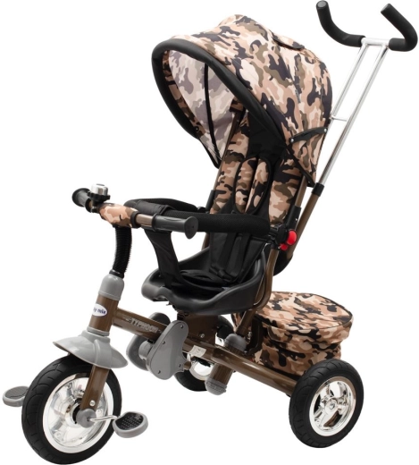 Детска триколка 3в1 с въртяща се седалка 360° Baby Mix Typhoon, army