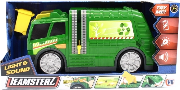 Teamsterz garbage truck with lights and sounds
