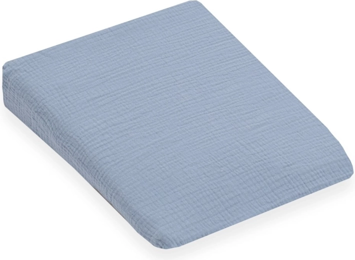 Muslin cover for baby wedge pillow – New Baby Standard 30 × 37 cm, blue
