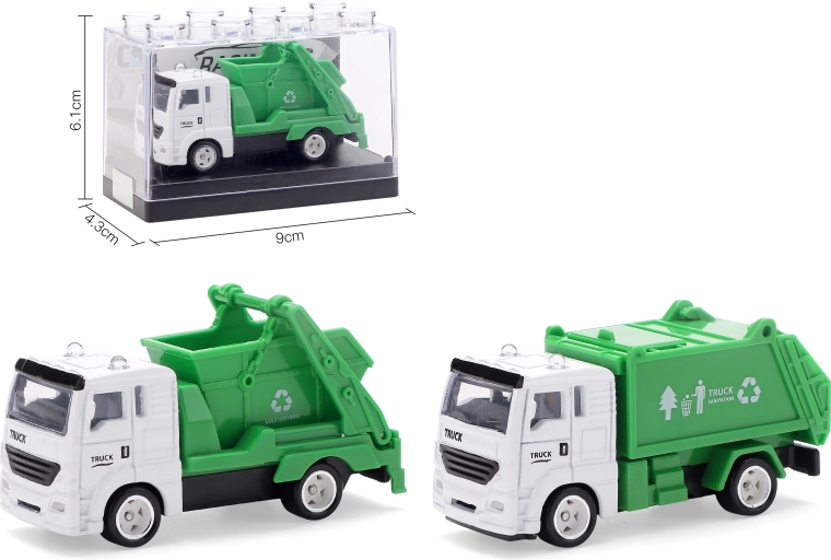 Метален модел на сметосъбиращ камион 1:64