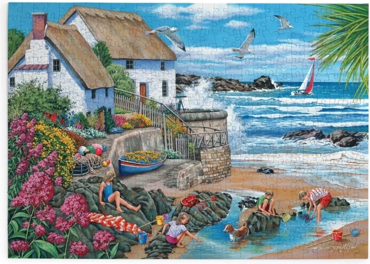House of Puzzles Coastal Houses Puzzle, 500 Large Pieces