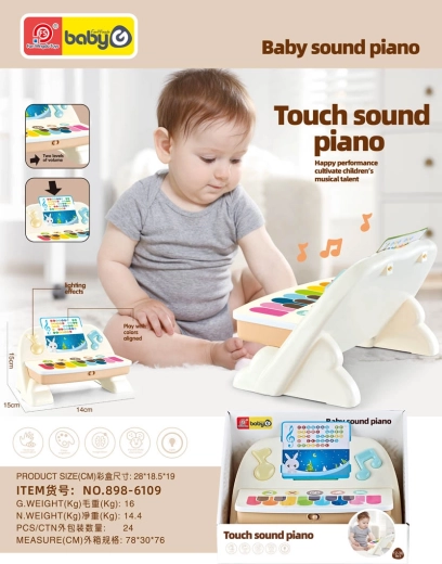 Colorful touch piano with stand