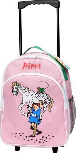 Детски куфар на колелца Pippi, розов