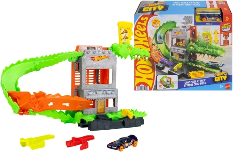 Hot Wheels Crocodile – Attack on the Pizzeria (Playset)