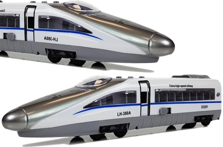 Pendolino Train with Pull-Back, white, with sound and lights