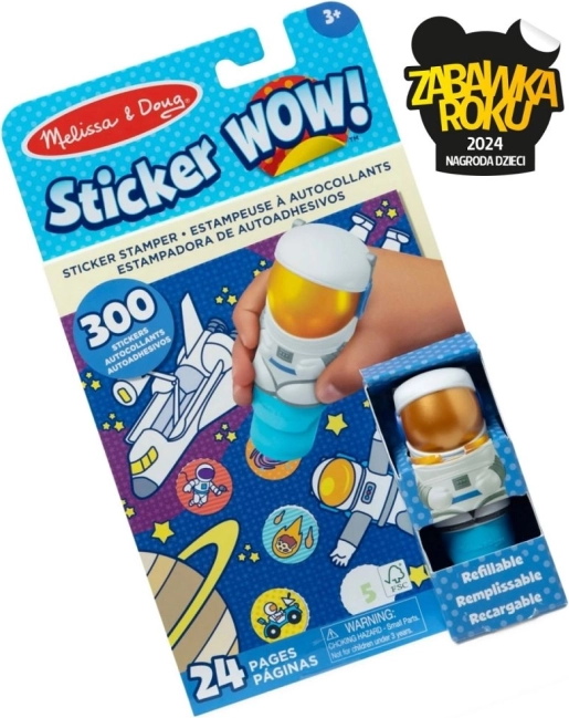 Креативен комплект Sticker Wow с печат и стикери – астронавт