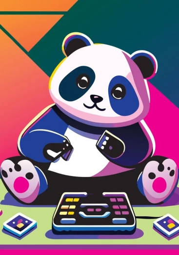 Cheerful Panda Puzzle 1000 pieces