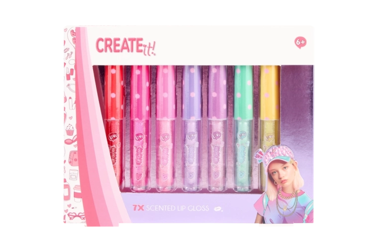 Ароматни блестящи гланцове за устни – комплект 7 бр. CREATE IT!