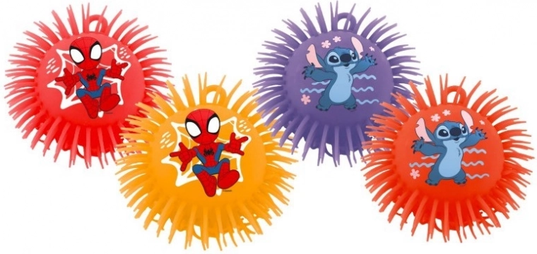 Fuzzy Rubber Ball 230 mm – SPIDEY and STITCH (assorted designs)