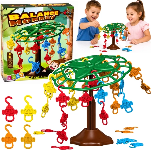 Balance Monkey семейна балансова игра с маймунки на дърво