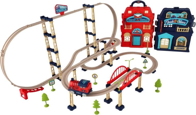 Large city track with bridge and scenery