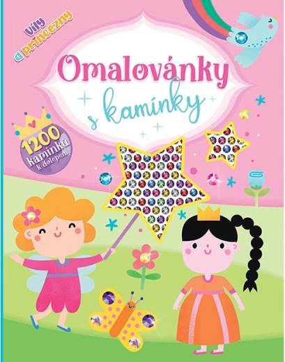 Coloring Book with Gems: Fairies and Princesses