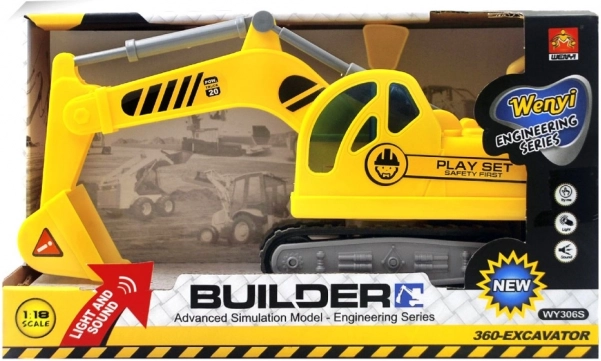 Children's excavator with sound and light effects