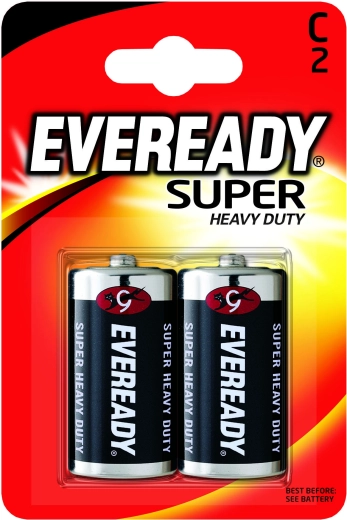 Батерии Energizer Eveready Super Heavy Duty C (R14) 1,5 V – 2 бр.