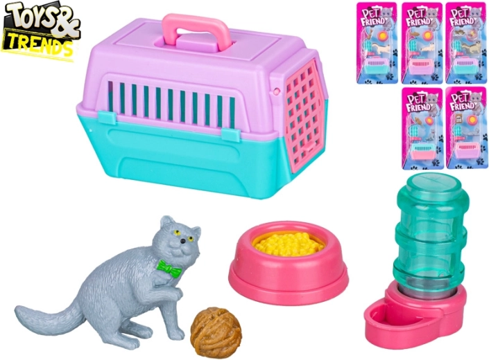 Cat with Carrier and Accessories Toys&Trends