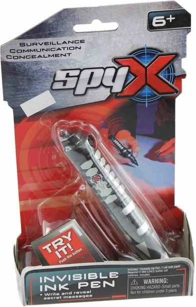 SpyX spy pen with invisible ink and UV light