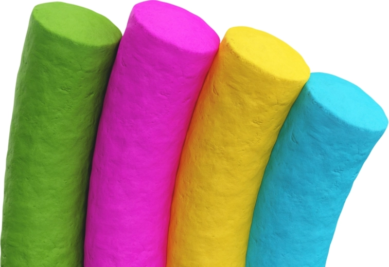 Colorful modeling clay for creative activities