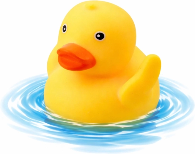 Floating duck for bath-time joy