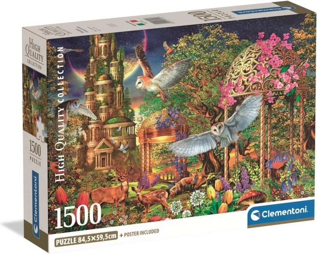 Пъзел Clementoni 1500 части „Фантазийна градина в гората“